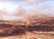 KONINCK, Philips An Extensive Landscape with a Road by a Ruin sg oil painting on canvas